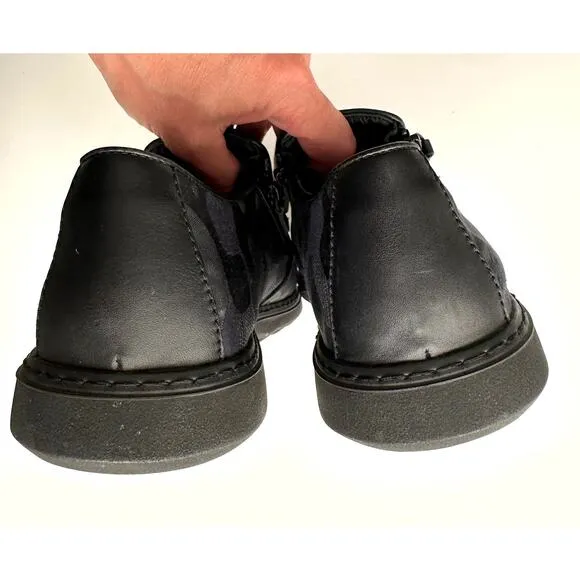 Giuseppe Zanotti Slip On Dark Camo Goth Metal Zip Black Loafer Shoes EU 41 US 10