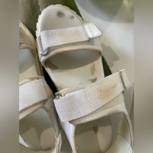 Giuseppe Zanotti White Canvas Blabber Sport Sandals 37