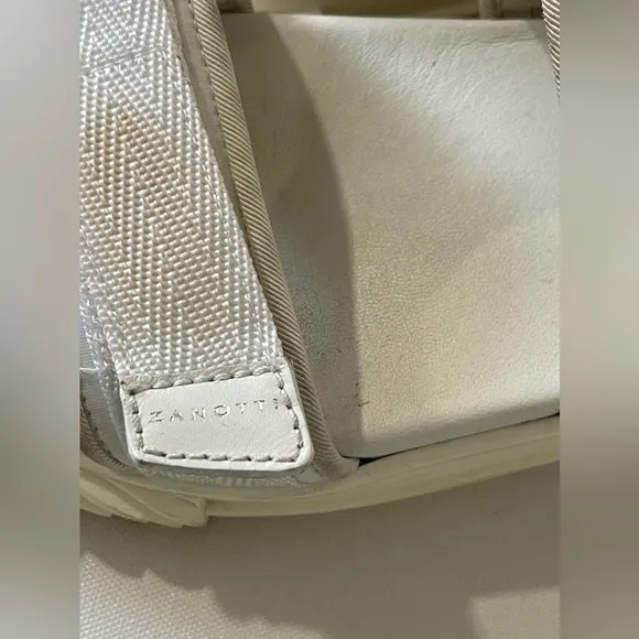 Giuseppe Zanotti White Canvas Blabber Sport Sandals 37