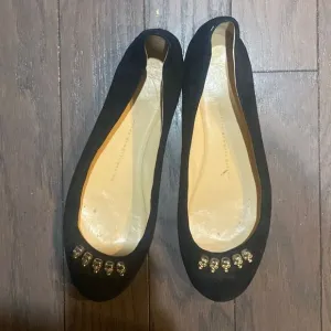Giuseppe Zanotti dark gray skull ballet flats Sz 38