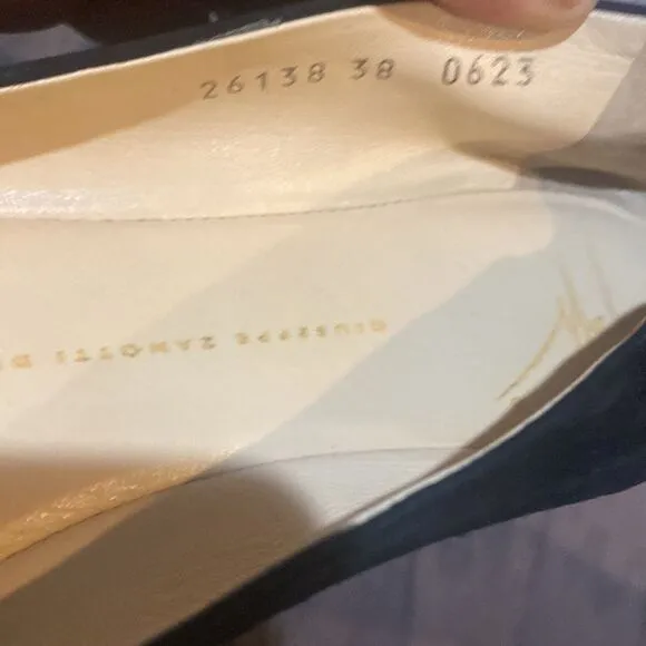 Giuseppe Zanotti dark gray skull ballet flats Sz 38
