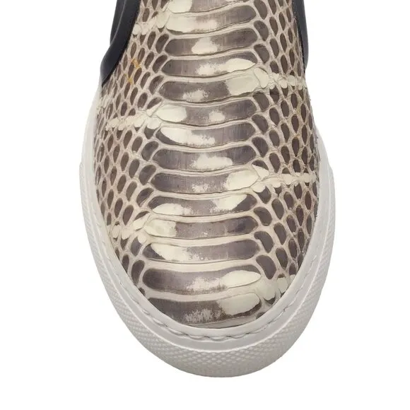 GIVENCHY BROWN / BLACK SNAKE PRINT SLIP-ON SNEAKERS