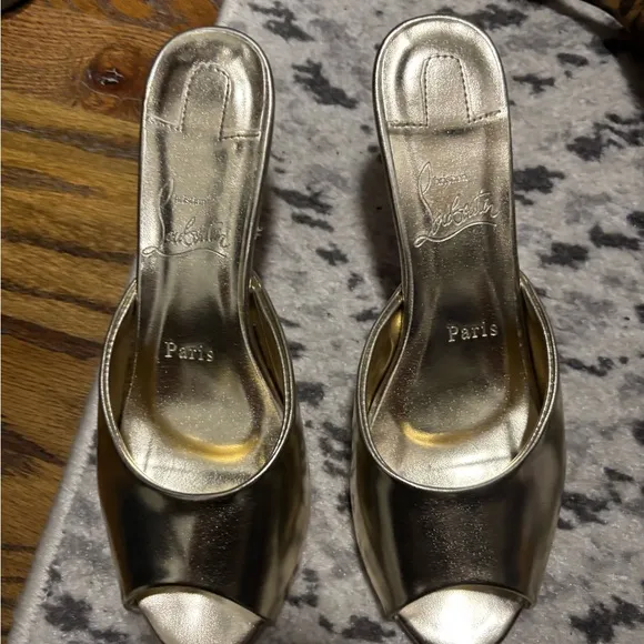 Gold Mule Sandals
