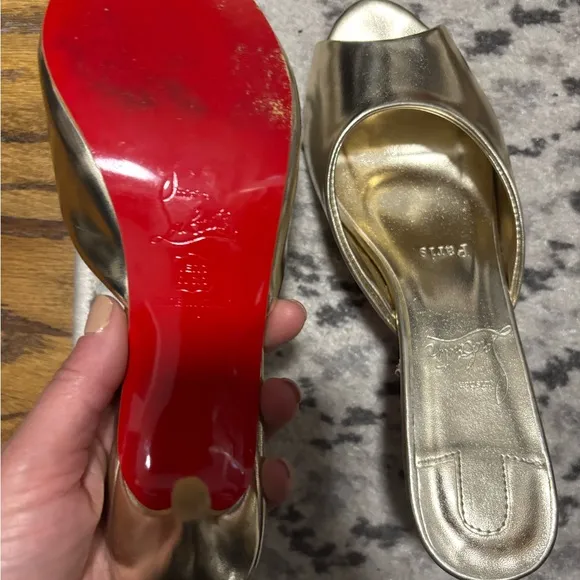 Gold Mule Sandals