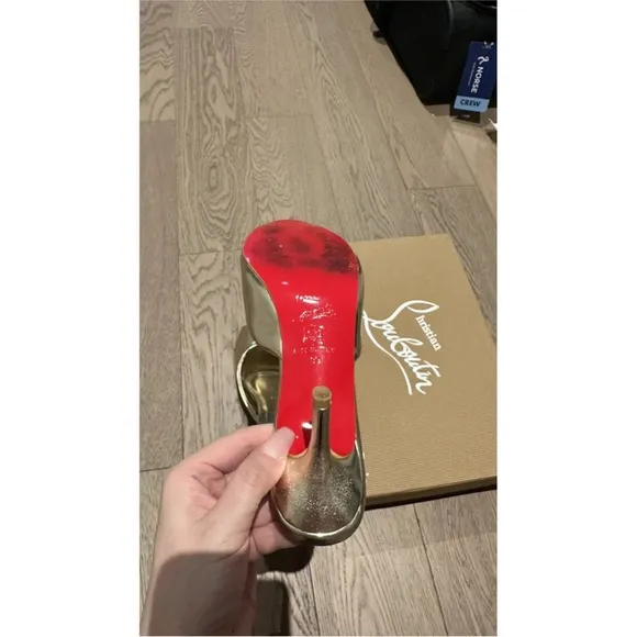 Gold Mule Sandals