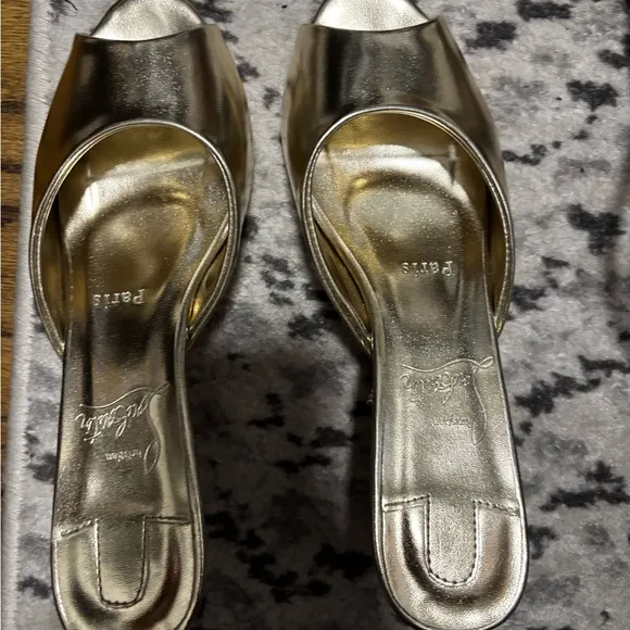 Gold Mule Sandals