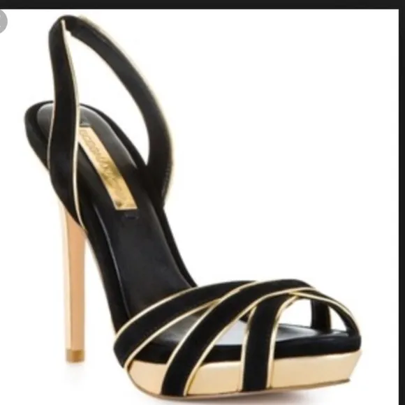 GOLD TRIM HEEL BCBGMAXAZRIA SHOES