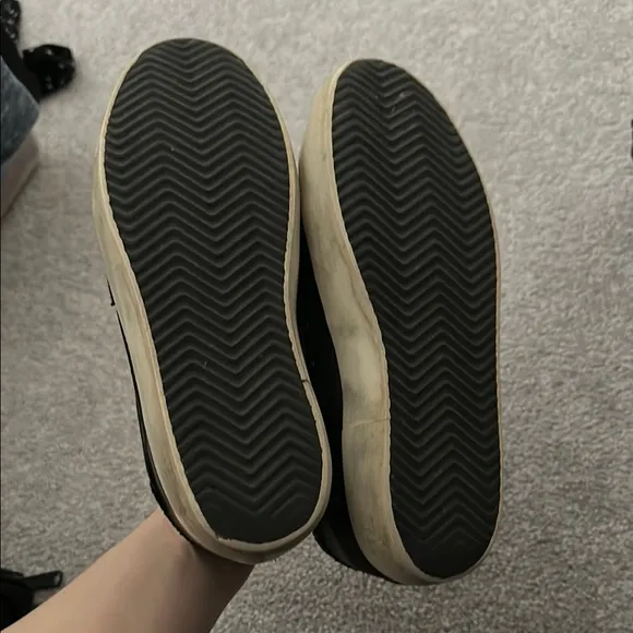 Golden Goose Black Sneakers with White Soles