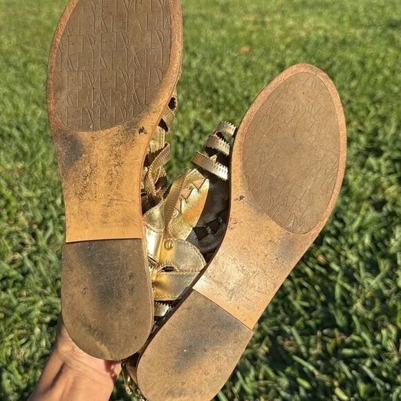Gold Gladiator Sandals - DVF Sandals Like New - Size 38 - GREAT CONDITION