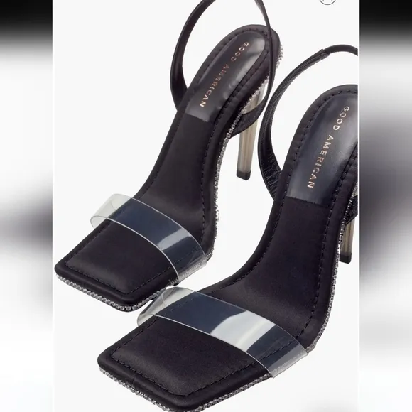 Good American Crystal Crush Lucite® Sandal