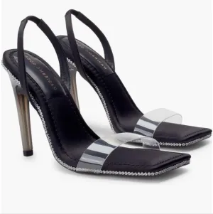 Good American Crystal Crush Lucite® Sandal