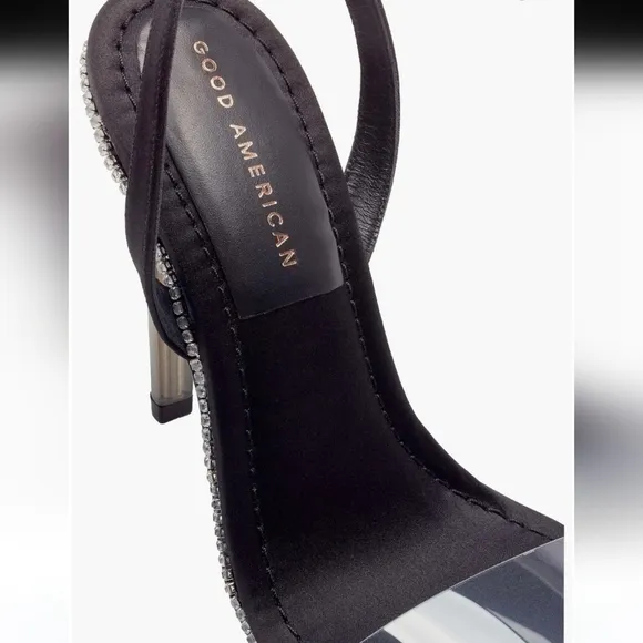 Good American Crystal Crush Lucite® Sandal