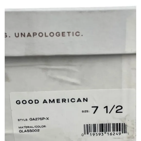 GOOD AMERICAN Heels CINDER-F*CKING-RELLA PUMP GLASS002