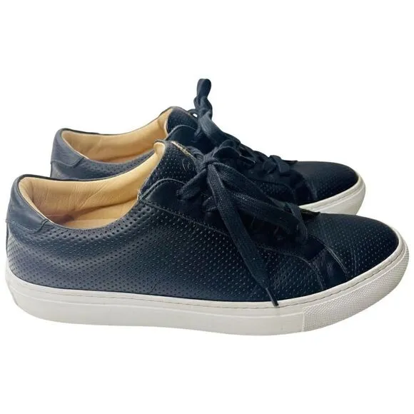 Greats men’s black leather made in Italy sneaker shoes size US 8 Unisex