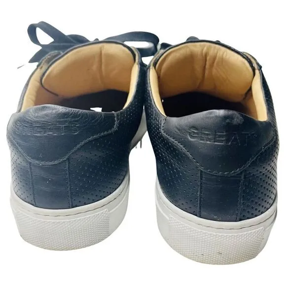 Greats men’s black leather made in Italy sneaker shoes size US 8 Unisex