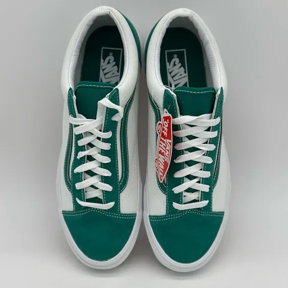 Green and White Sneakers