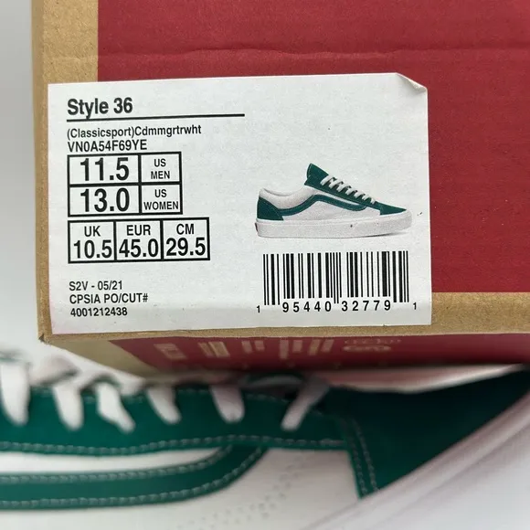Green and White Sneakers