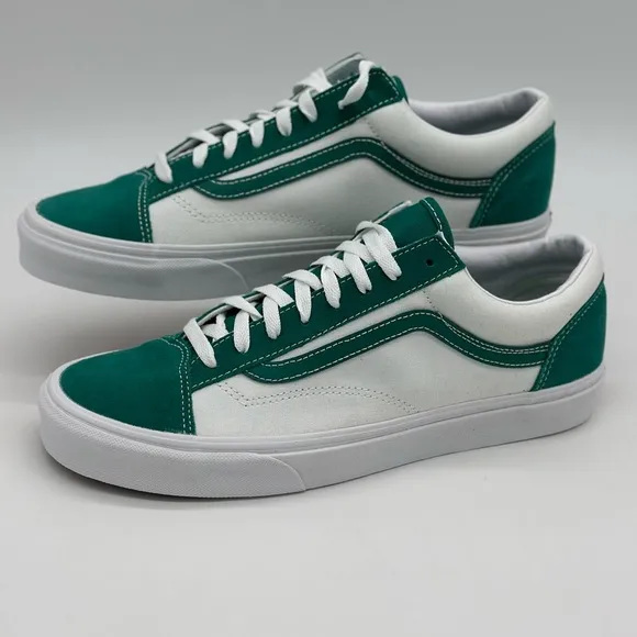 Green and White Sneakers