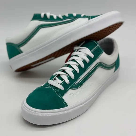 Green and White Sneakers