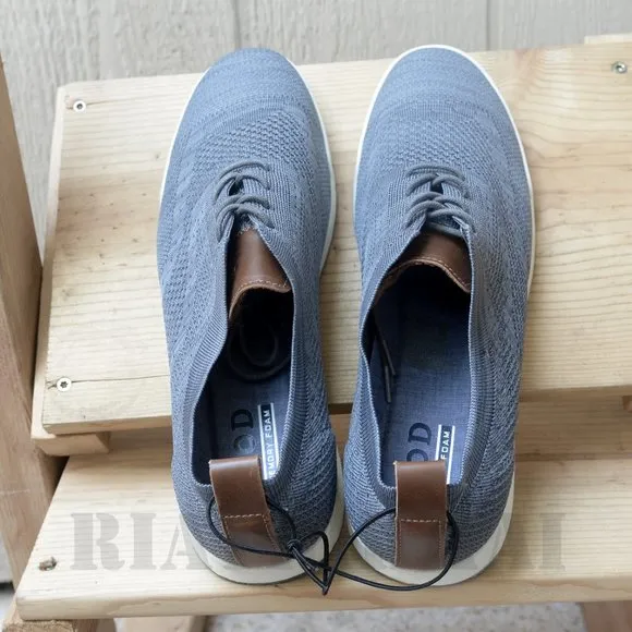 GREY IZOD Men's Grey Breeze Oxford Casual Shoes, Wingtip Memory Foam Can…
