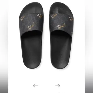Gucci Gg Supreme men’s 9 womens 10Tiger Slide Sandal nwt black