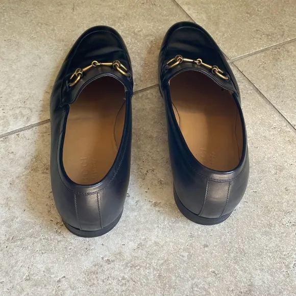 Gucci Jordon black leather men’s loafers