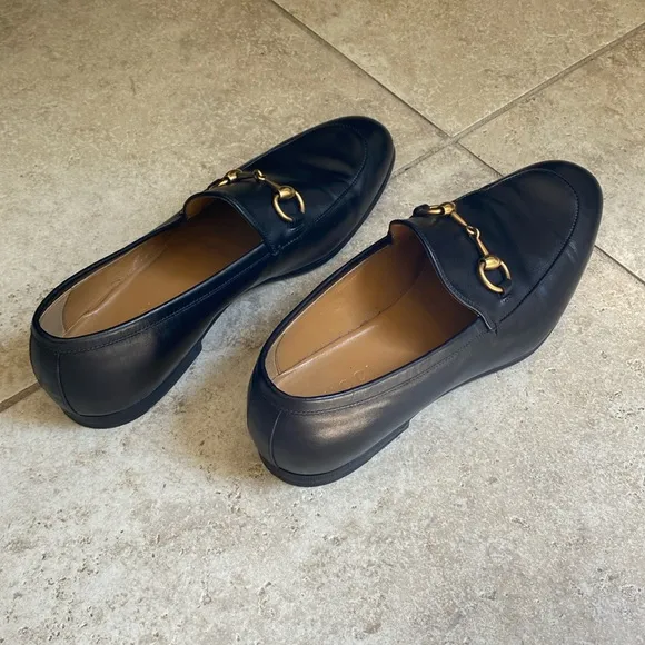 Gucci Jordon black leather men’s loafers