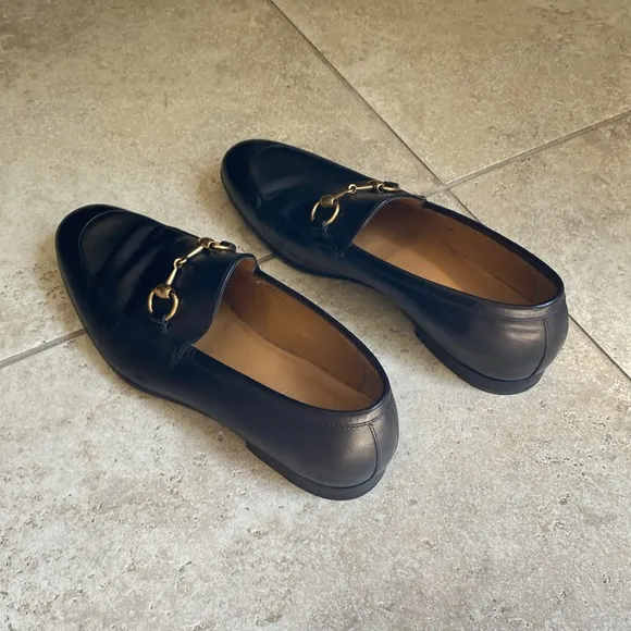 Gucci Jordon black leather men’s loafers