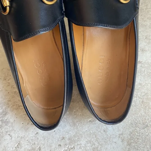 Gucci Jordon black leather men’s loafers