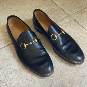 Gucci Jordon black leather men’s loafers