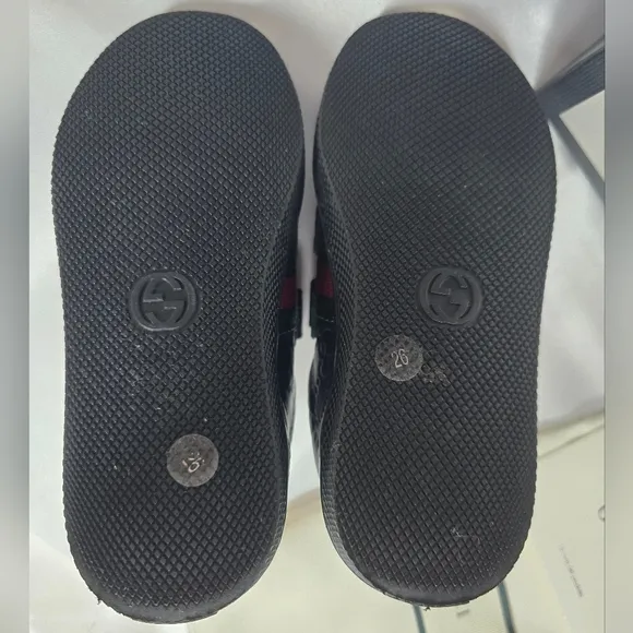 Gucci Kids Monogram Leather Sneakers!