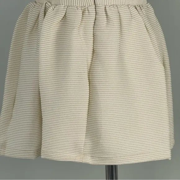 Guess Baby Girls Cap-Sleeve Metallic-Striped Jersey Dress Ivory NWT NEW
