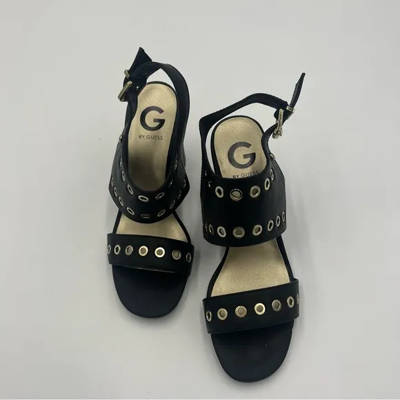 Guess Deluxe Black Heeled Sandals