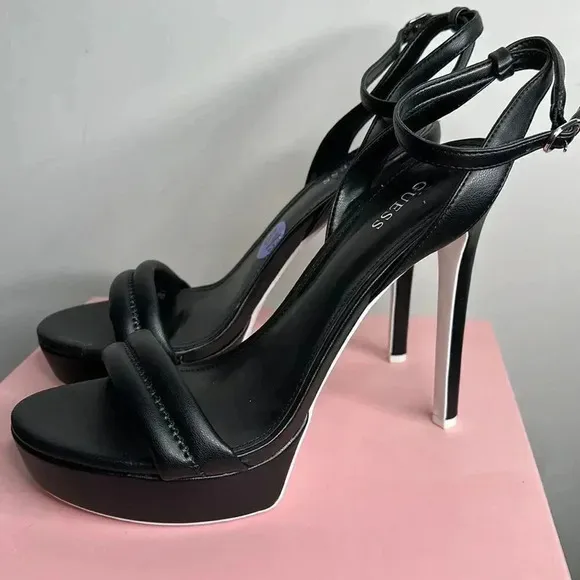 Guess Black Heeled Sandals