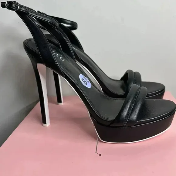 Guess Black Heeled Sandals