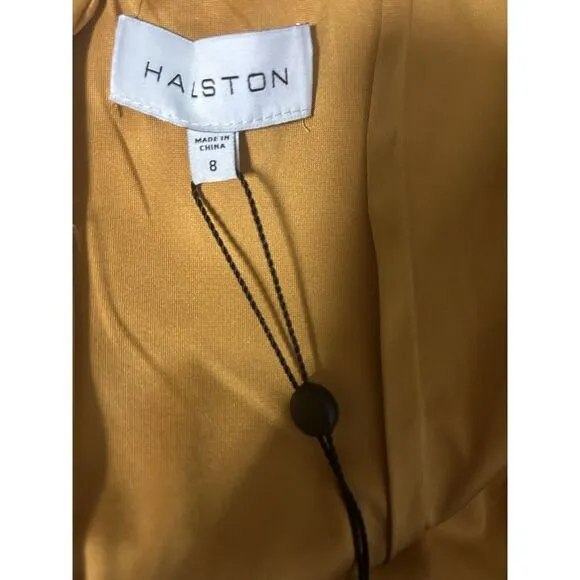 HALSTON Vic Mini‎ Dress In Yellow , Size 8