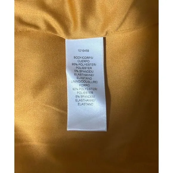 HALSTON Vic Mini‎ Dress In Yellow , Size 8