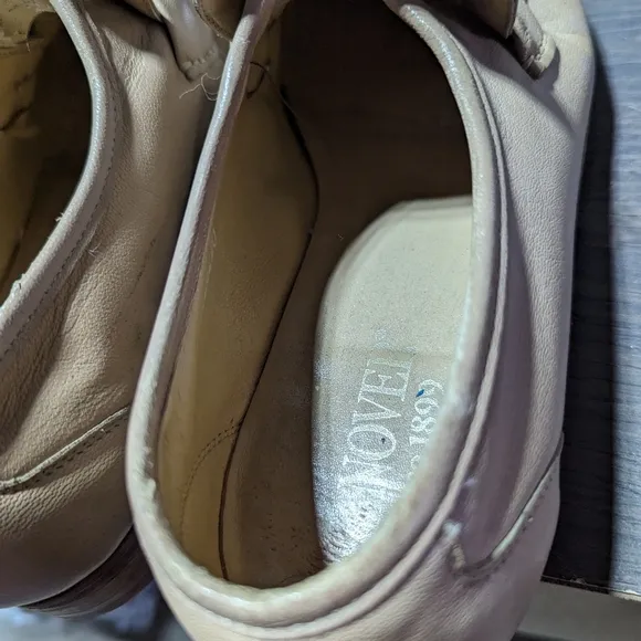 Hanover Loafers Mens Shoes Size 9M Leather Slip On Tan Cream VTG Defect
