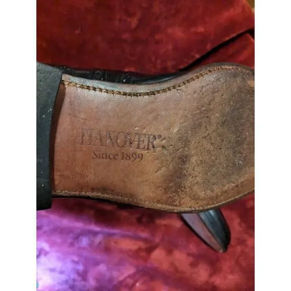 Hanover wingtip black leather dress shoes. Size 9 b