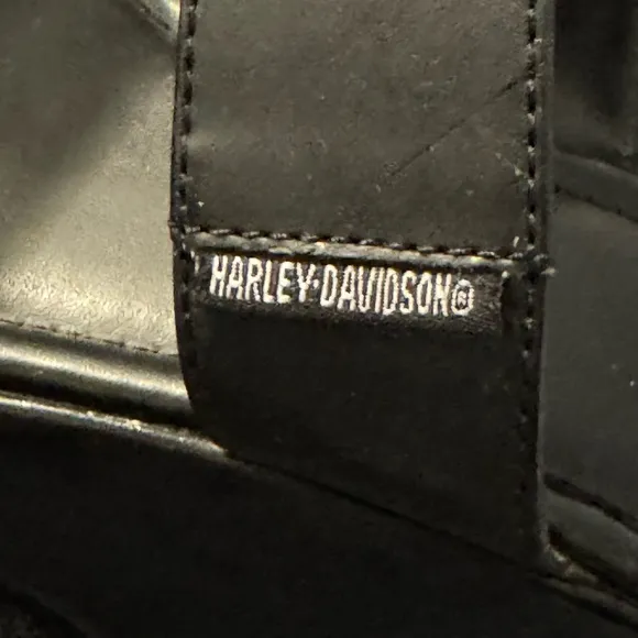 Harley Davidson, Women's Black Wedge Sandals