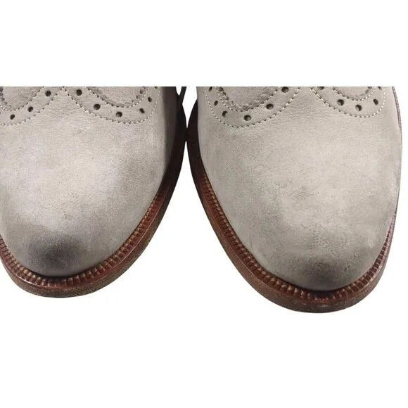 Harry's Of London Mens Gray Suede Wingtip Oxford Dress Shoes Sz EU 43 / …