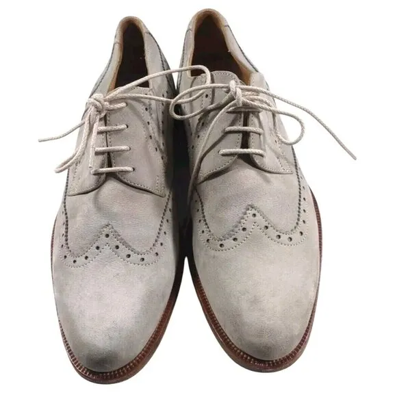 Harry's Of London Mens Gray Suede Wingtip Oxford Dress Shoes Sz EU 43 / …