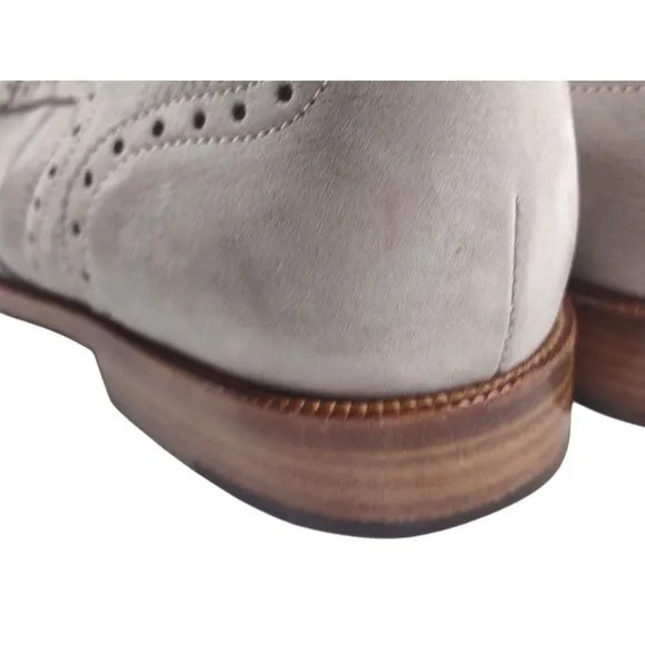 Harry's Of London Mens Gray Suede Wingtip Oxford Dress Shoes Sz EU 43 / …