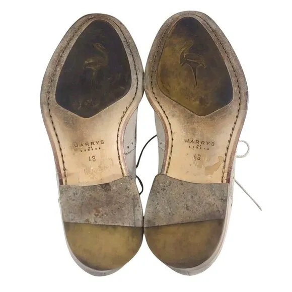 Harry's Of London Mens Gray Suede Wingtip Oxford Dress Shoes Sz EU 43 / …