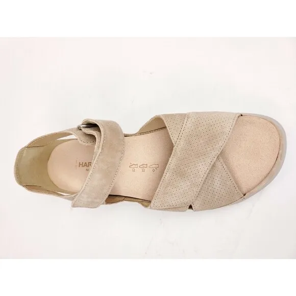Hartjes 112032 Beige Suede Velour Breeze 2 Romer Sandals Size 43 US 12-12.5
