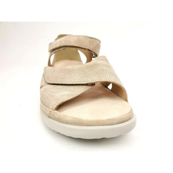 Hartjes 112032 Beige Suede Velour Breeze 2 Romer Sandals Size 43 US 12-12.5