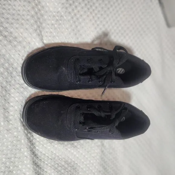 HEELYS EUC UNISEX  SZ 8 LAUNCH PRO BLACK WHEELS SNEAKER SHOES