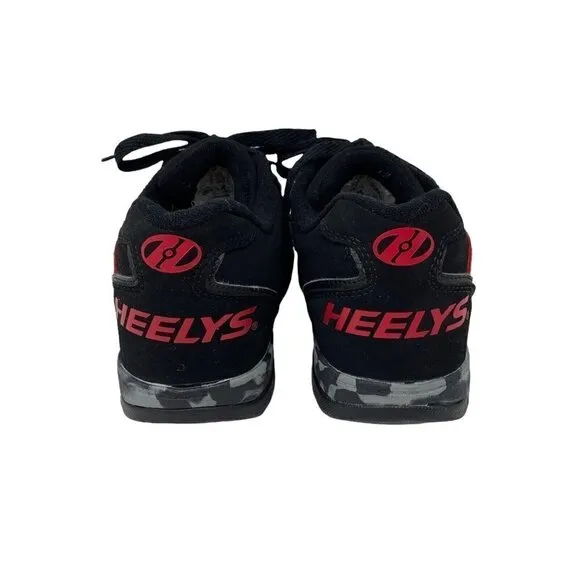 Heelys Propel 2.0 Unisex Skate Wheeled Sneakers Shoes Black Red Youth Sz 7 / 39