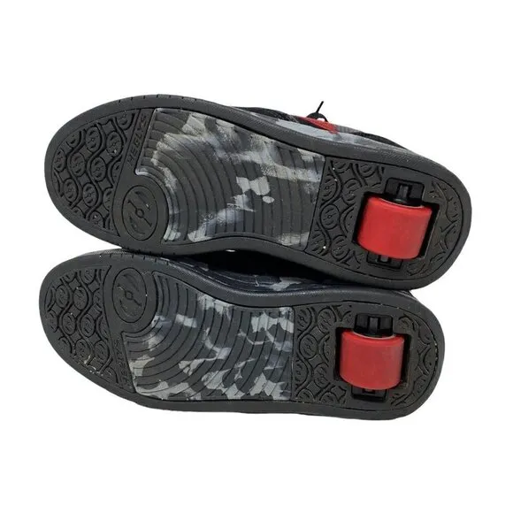 Heelys Propel 2.0 Unisex Skate Wheeled Sneakers Shoes Black Red Youth Sz 7 / 39