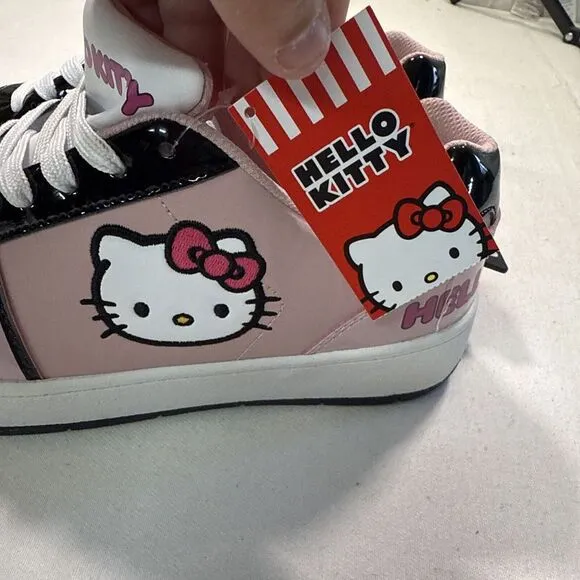 Hello Kitty by Sanrio Women's Pink Casual Court Sneakers, Pink, 9, Christmas NWT